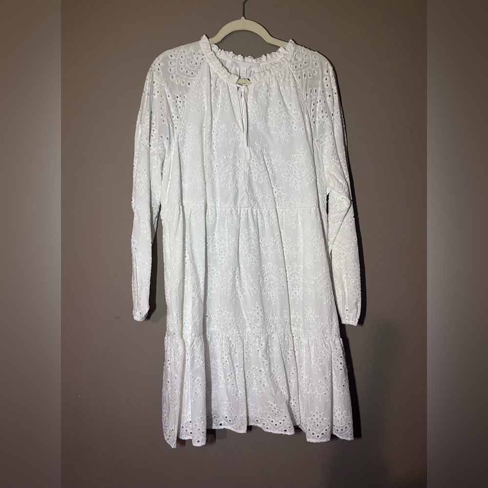 Adyson Parker Cloud White Eyelet Dress